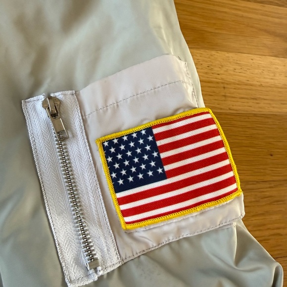 NASA Reflective Silver Bomber Jacket -Streetwear Techwear Size women's Large - Picture 5 of 11